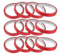 MUCKLILY Cintas para Sellar Bolsas de Embalaje 1,2 Cm X 30 M, Color Rojo, 12 Piezas, Cinta Adhesiva Bopp Resistente para Supermercado y Hogar, Adecuado para Atar y Cerrar Bolsas de