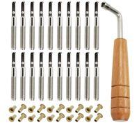 MUCKLILY Clavijas de Afinación Instalación Sencilla para Arpa de Lira en Madera y Metal, 1 Set Tornillos y Remaches, Accesorio para Músicos de Lira para Uso Profesional