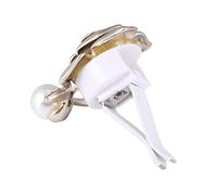 MUCKLILY Clip Difusor De Aromaterapia Para Coche Forma De Rosa Dorada Con Rhinestone y Perlas Decoración Brillante Para Tablero De Vehículo Incluye Almohadilla De Algodón Para Fragancia