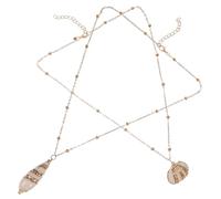 MUCKLILY Collar de Conchas Marinas y Caracol Natural Borde Dorado, Accesorio Creativo de Moda para Mujer, Set de 2 Piezas para Fiestas Veraniegas, Diseño Único y Elegante