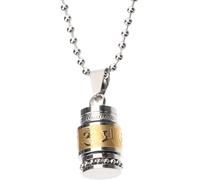 MUCKLILY Collar De Urna Conmemorativo Para Cenizas De Ser Querido, Estilo Giratorio, Acero Inoxidable Dorado, Para Hombre y Mujer, Uso Diario, Colgante Abierto Cadena Incluida