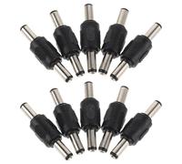 MUCKLILY Conectores de Alimentación CC Macho a Macho 5,5 X 2,1 Mm, Adaptador de Corriente Continua 10 Piezas para Cámaras de Seguridad, Enrutadores y Portátiles, Acoplador Compacto