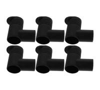 MUCKLILY Conectores de Esquina para Tendedero de Ropa 6 Piezas Juntas de Plástico Negro para Barras de Tendedero Accesorios Aplicables para Percheros de Suelo Conector Tubo 90° 32X28 MM