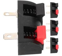 MUCKLILY Conectores de Terminal para Altavoces Estéreo de 2 Clips de Cable Rojo y Negro Paquete de 4 Unidades Diseño de Presión Resorte Compatibles Sistemas de Audio de Escenario y