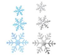 MUCKLILY Confeti Resistente y Delicado de Copos Blancos Navideños 6 Bolsas de Poliéster Realista Azul y Plata en Navidad para Decoración de Fiestas para Hogar y Bar