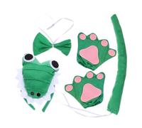 MUCKLILY Conjunto De Disfraz De Cocodrilo para Niñas Diadema De Carnaval De Tejido Suave Guantes y Pajarita para Fiestas De Halloween Cosplay Carnaval