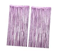 MUCKLILY Cortina de Lluvia para Fondo de Fiesta 2 Piezas, 1 M Ancho X 2,5 M Alto, Plástico Rosa, Decoración para Bodas, Cumpleaños y Escenarios, Accesorio Fotográfico para Eventos