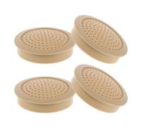 MUCKLILY Cubierta Protectora para Altavoz de Coche Beige, Rejilla de Malla Circular de 2 Pulgadas, Set de 4 Piezas, Protector de Bocina Resistente al Polvo para Audio Automotriz