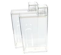 MUCKLILY Cubo de Almacenamiento Transparente para Detergente en Polvo 2 Piezas Gran Capacidad Recargable Práctico para Lavadero Uso Doméstico y Hotel Subcubos Dispensador Jabón Ropa