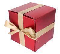 MUCKLILY Decoración de Caja de Obsequio Cuadrada Caja Apilable para Fiestas y Decoración de Escritorio y Guardar Dulces para Adornos Navideños Árbol