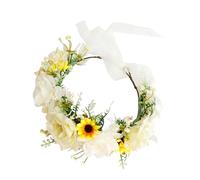 MUCKLILY Diadema Corona de Flores para Novia con Guirnalda de Rosas Grandes Tocado Floral Elegante para Boda Fiesta y Fotografía Accesorio de Pelo para Damas y Eventos Especiales