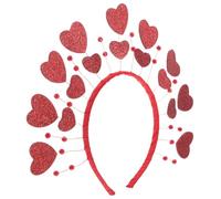 MUCKLILY Diadema De Corazón Brillante Para San Valentín Accesorio De Cabello Romántico Diadema De Doble Para Bodas Fiestas y Cumpleaños Decoración De Cabello Para Eventos Especiales