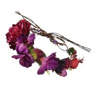 MUCKLILY Diadema de Flores Moradas para Novia Accesorio Cabello Flores Talla Única Ajustable Ligera y Cómoda para Bodas Fiestas y Fotografía