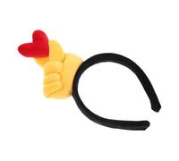MUCKLILY Diadema de Peluche Cabeza de Corazón para San Valentín Diadema de Fiesta Cómoda y Estable Accesorio Romántico para Bodas y Disfraces Diseño y Llamativo