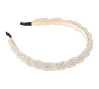MUCKLILY Diadema de Perlas para Mujer, Aro Fino, 1 Unidad, Tamaño Compacto, Accesorio Ligero y Resistente, Adecuado para Bodas y Fiestas, Tocado Sencillo y Elegante