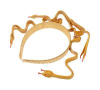 MUCKLILY Diadema de Serpiente Medusa Dorada para Cosplay y Fiesta Tocado de Plástico Ajustable Adolescentes Accesorio Temático de Mitología Griega Disfraz Navideño Único