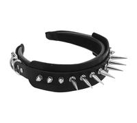 MUCKLILY Diadema Gótica Negra Estilo Punk con Tachuelas para Mujer Aro Cabello Accesorios de Moda para Disfraces Conciertos y Fiestas