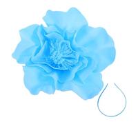 MUCKLILY Diadema Tocado Floral Grande Azul para Boda Fiesta Cóctel Accesorio Nupcial Elegante con Diseño de Flor Sobredimensionada Seguro y Estable para Novias