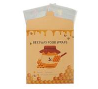 MUCKLILY Envoltorios de Cera de Abejas Reutilizables 3 Piezas Grande Mediano y Pequeño para Alimentos Tela Encerada Sostenible y Ecológica Adecuado para Conservar Frescura y Almacenar