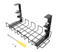 MUCKLILY Estante Organizador para Cables Versátil y Resistente Soporte de Alambre Colgante para Oficina y Hogar para Gestión de Cables Debajo del Escritorio Compatible con Escritorios de