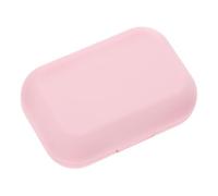 MUCKLILY Estuche para Lentes de Contacto Doble Compacto y Portátil Caja de Almacenamiento Hermética Pequeña en Color Rosa Soporte de Lente para Viajes y Cuidado Diario