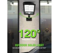 MUCKLILY Farola Solar Sensor de Movimiento 213 LED Soporte Integrado Luz Exterior para Jardín y Patio Lámpara Solar Resistente para Iluminación LED Ambiental y Uso Diario Exteriores