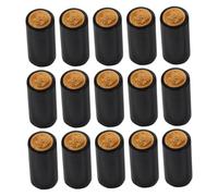 MUCKLILY Film Termorretráctil para Sellado de Botellas de Vino, Tapa Profesional de Plástico Negra, 100 Unidades, Pestaña para Arrancar