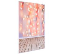 MUCKLILY Fondo de Fotografía de San Valentín Diseño de Corazón Tela Ligera Decorativa para Fiestas y Sesiones Fotográficas Adecuado para Colgar en Pared y Ambientar Eventos Románticos