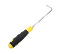 MUCKLILY Gancho para tapa de alcantarilla de acero inoxidable para elevador de tapa de canal, con mango de goma, herramienta robusta para aplicaciones profesionales y bricolaje