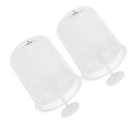 MUCKLILY Generador de Espuma Facial 2 Piezas Taza para Lavado de Cara Color Claro Portátil para Mujer Uso Diario y Viaje