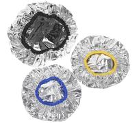 MUCKLILY Gorros Térmicos de Papel de Aluminio para Mascarilla Capilar 3 Piezas Colores Surtidos Tamaño Único Temperatura Constante para Cuidado Profundo del Cabello en Salón y Hogar