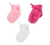 MUCKLILY Guantes Desmaquillantes Faciales de Fibra Fina Textura y Diseño Agujero para Colgar, Paquete de 6 Unidades para Limpieza Coreana y Cuidado Facial
