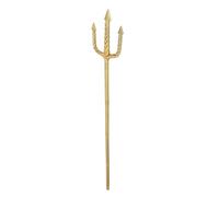 MUCKLILY Hélice de Tridente de Plástico Dorado Diseño Antiguo y Toque Realista para Fiesta de Disfraces y Mascarada, Accesorio Fácil de Llevar para Adultos
