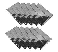 MUCKLILY Hojas Interiores para Álbum De Sellos 9 Anillas 10 Unidades Fondo Negro Doble Cara Pet para Coleccionistas Almacenamiento Protección Colección Filatélica