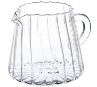 MUCKLILY Jarra De Cristal Para Leche, Jarra De Vidrio Para Espumar Leche, De e Transparente, Taza De, 200ml, Vidrio De Borosilicato, 9.8x7.2x6.4cm, Para Hogar Y Restaurante