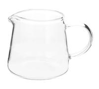MUCKLILY Jarra De Leche De Vidrio Transparente 550 Ml Asa Ergonómica Para Crema y Jarabe De Café, Taza Para Servir Espresso y Arte Latte, Dispensador De Vertido Para Uso Cafetería y Hogar