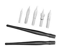 MUCKLILY Juego de 2 Sets 12 Puntas Profesionales para Plumillas de Cómic, Bolígrafos de Plástico y Metal, Fácil de Usar y Conveniente para Dibujo de Caricaturas