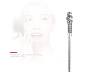 MUCKLILY Juego de 8 Pinzas para Quitar Cerumen de Acero Inoxidable Limpiador de Cerumen con Diseño Espiral y Mango Antideslizante Kit Portátil con Caja para Cuidado del Oído