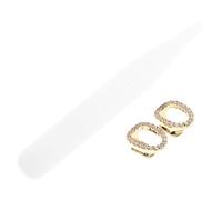 MUCKLILY Juego de Parrillas para Dientes de Hip Hop Doradas Tapa Hueca Metálica Diente Joyería Brillante para Rapero Accesorio Decorativo Cómodo para Fiestas y Disfraces