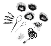 MUCKLILY Juego De Redecillas Pelo Elásticas Invisibles 4 Unidades Tamaño Para Moños De Mujeres y Niñas Uso Ballet y Peinados De Competición