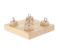 MUCKLILY Juguete Interactivo para Loros y Cotorras de Madera Resistente Función de Molienda para Mantener Feliz a Tu Periquito o Cotorra en Casa
