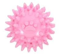 MUCKLILY Juguete Masticable para Perros Medianos en TPR Picos para Limpieza Dental, Pelota para Morder Resistente, Color Rosa, Adecuado para Cachorros y Juegos al Aire Libre