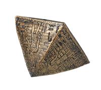 MUCKLILY Juguetes de Caja de Arena Escultura piramidal estatuilla de pirámide Edificios coleccionables Juguetes del Antiguo Egipto para Juguetes de construccion Resina Dorado