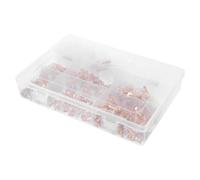 MUCKLILY Kit de 900 Conectores de Horquilla Macho y Hembra con Manguitos Aislantes Dorados Bloque de Terminales de Cobre para Crimpado Rápido Terminales de Cable para Audio y Altavoces