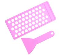 MUCKLILY Kit para Hacer Bálsamo Labial 2 Piezas Bandeja de Llenado y Espátula de Plástico PP Color Morado Molde para Lápiz Labial de 5 G Accesorio de Bricolaje para Maquillaje Casero