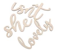 MUCKLILY Letrero de Madera ISN T She Lovely para Decoración de Habitación de Niña de Pared con Floral para Fotos de Recién Nacidos Especiales