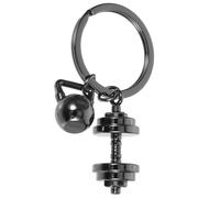 MUCKLILY Llavero Mancuernas Metálico Resistente Diseño Realista para Entrenamiento Colgante de Llave Fitness Regalo para Mochila