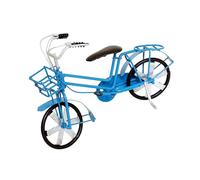 MUCKLILY Miniatura Bicicleta Decorativa Vintage Hierro Azul Adorno Artístico Retro para Escritorio y Decoración del Hogar Detallado y Compacto para Regalo