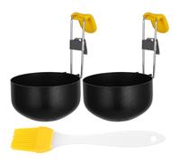 MUCKLILY Molde para Huevos Plegable Antiadherente de Acero Inoxidable Juego de 2 Unidades Redondas para Huevos Escalfados y Fritos Utensilio de Cocina Versátil para Desayuno y Hogar