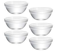 MUCKLILY Molde para Pudín de Vidrio Transparente 9 CM 3 Pulgadas 6 Piezas Tazones para Gelatina y Postres Caseros Aptos para Almacenamiento y Uso en Hogar y Restauración